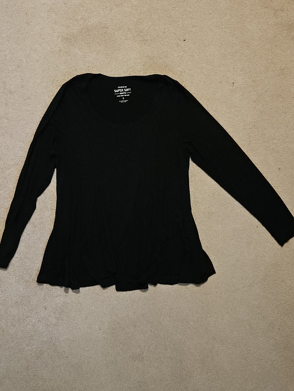 Classic Black Long Sleeve Tee - Torrid